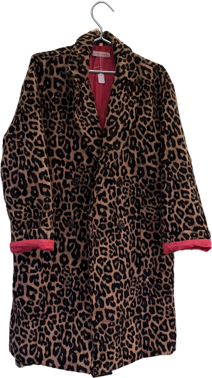 Mantel mit Leopardenmuster und pinkem Futter