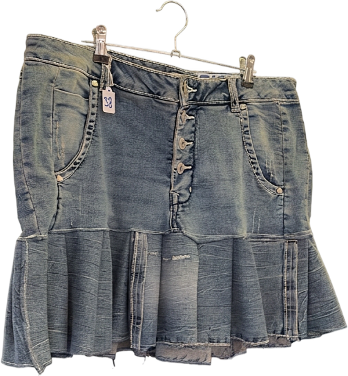 Jeansrock mit Volant